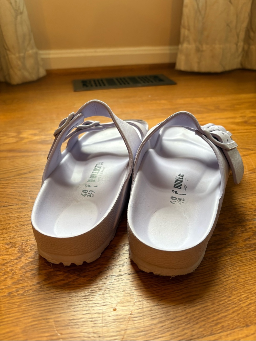 Birkenstock light purple Two-Strap EVA Slide Sandals - Picture 3 of 6